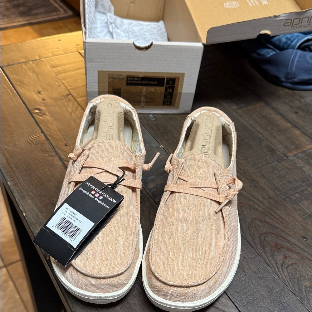 Hey Dude Ladies Casual Shoes - Rose Gold